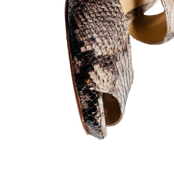 Boutique 9 Snakeskin Leather Sandal Heels Size 7 - Picture 12 of 15
